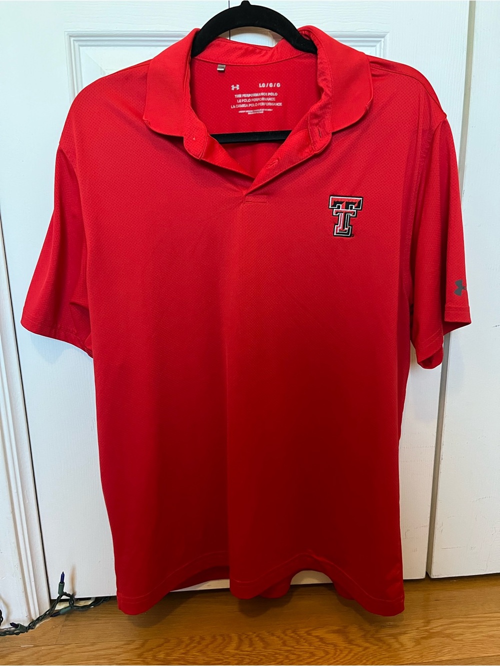 Under Armour Men’s Red Polo with Texas Tech University Embroidered Logo